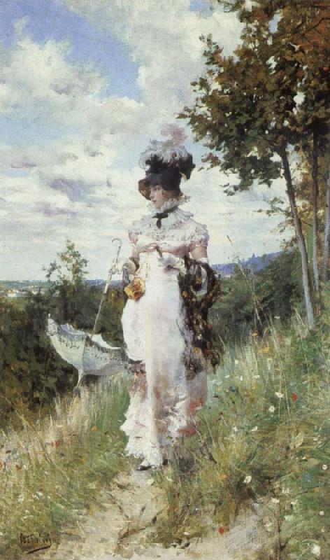 Giovanni Boldini Afternoon Stroll oil painting image